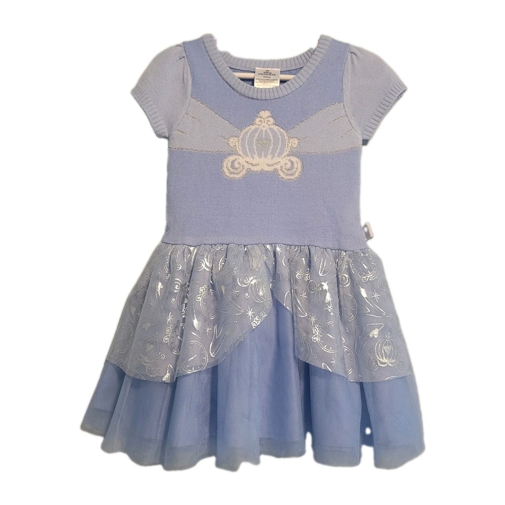 Disney Princess Cinderella Blue Polyester Costume Dress, Size 3T